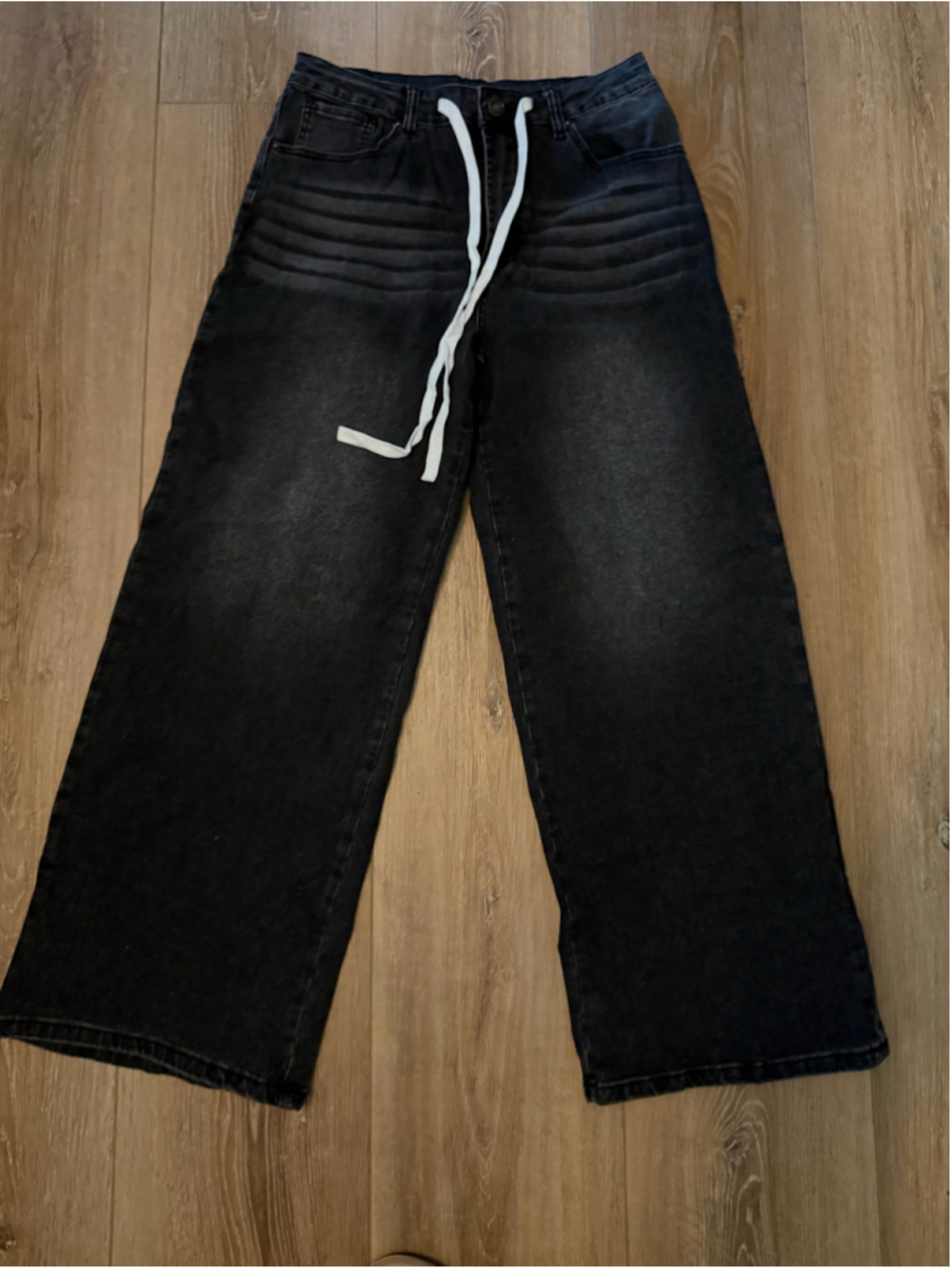 NEW Stretchy Jeans Pockets Adjustable Drawstring Elastic Waist 10